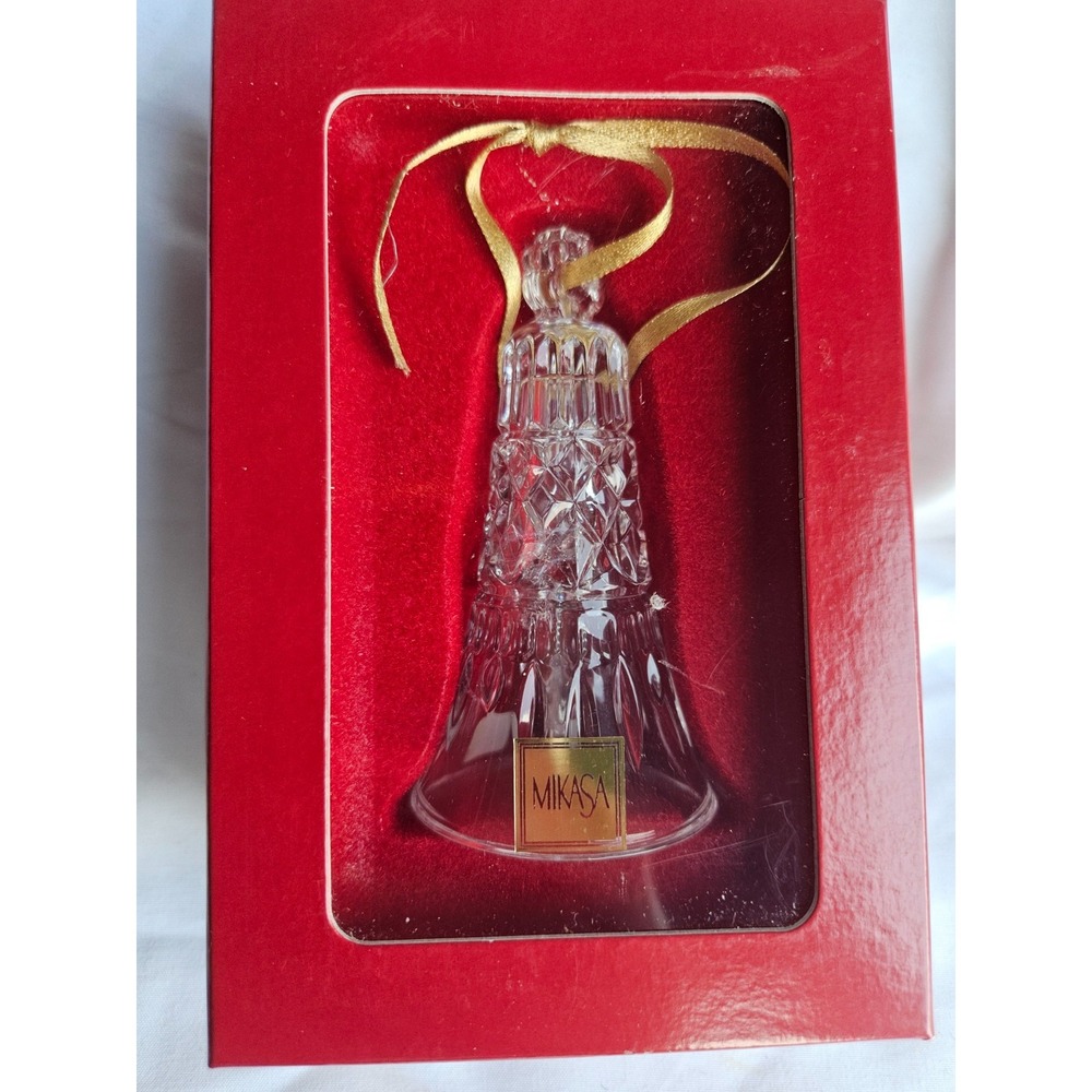 Mikasa Heavenly Music Crystal Bell Christmas Ornament Holiday